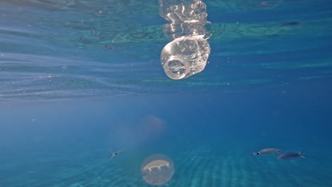 Botella-De-Plástico-Bajo-El-Agua---Contaminación-Del-Océano