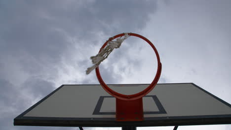 Basketball-backboard-with-a-hoop