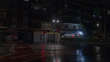 Deserted-streets-of-the-nighttime-city