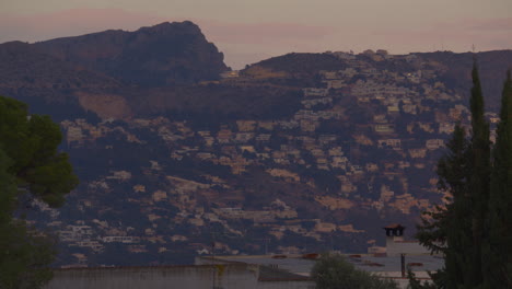 Rooftops-and-Sunset-in-Small-Spanish-Town