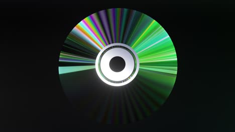 Abstraktes-Konzept-CD-DVD-Disc-Auf-Schwarzem,-Isoliertem-Hintergrund,-Neonblau-lila-Farbe,-Regenbogen-3d
