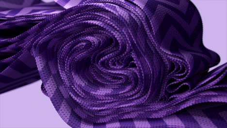 Violetter-3D-Stoff-Wirbelt-Mit-Einem-Strukturgewebe,-Das-Eine-Coole,-Moderne-3D-Animation-Ausstrahlt