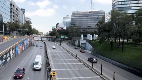 slow-motion-shot-of-circuito-interior-in-Mexico-city