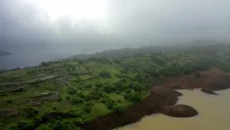 Early-morning-shot-drone-camera-is-going-to-the-left-side-till-the-hills-are-looking-beautiful-due-to-the-light