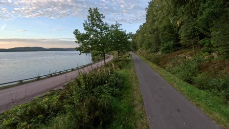 Outside-from-the-tunnel-old-train-rail-in-Sweden