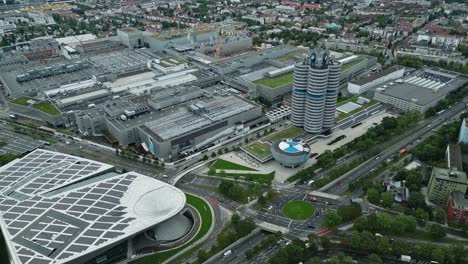 With-company-logo-displayed,-BMW-Museum-is-important-building,-Munich