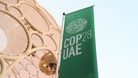 Site-view-of-COP28-UAE-held-at-Expo-City-in-Dubai,-United-Arab-Emirates