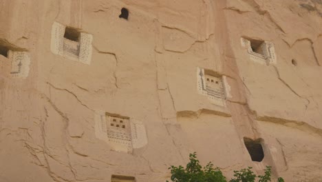 Monastic-rock-churches-carved-into-cliff-wall-Zelve-museum