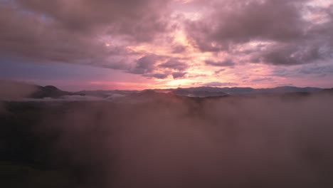 Amazing-view-of-sunset-and-the-mist_drone-shot