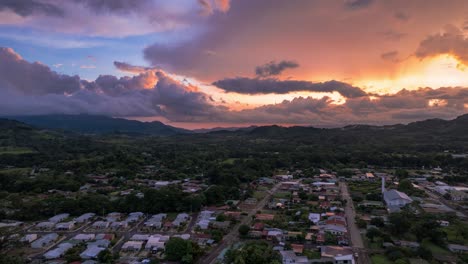 Amazing-view-of-hyperlapse-sunset-over-the-town