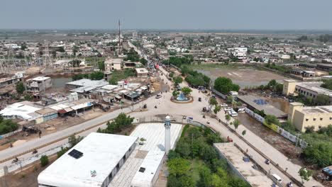 Lebhaftes-Allaha-Wala-Chowk-In-Der-Stadt-Badin,-Sindh,-Pakistan