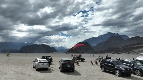 Sarfaranga-Desert-Skardu-Adventure-Spot,-Pakistan.-Aerial