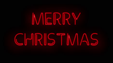 Flashing-retro-MERRY-CHRISTMAS-electric-red-neon-Sign-flashing-on-and-off-with-flicker-in-4k