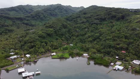 Dense,-rugged-tropical-jungle-mountains-on-Taha'a-island,-Polynesia