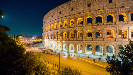 Lapso-De-Tiempo-Del-Coliseo-De-Roma-En-Italia