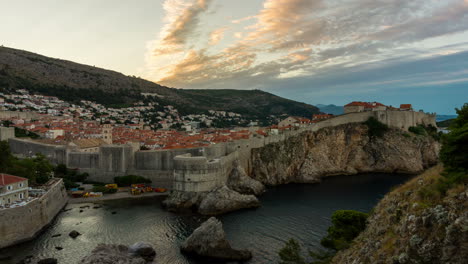 Lapso-De-Tiempo-Del-Casco-Antiguo-De-Dubrovnik-En-Croacia