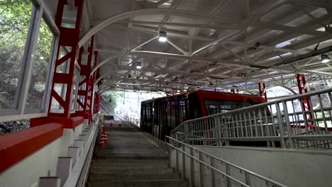 View-Of-Empty-Koyasan-Cable-Car-At-Gokurakubashi-Station