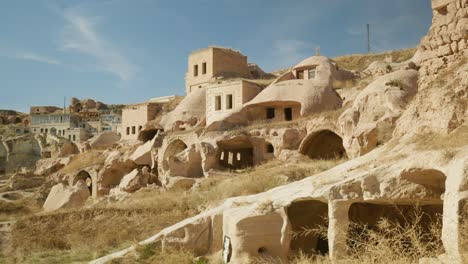 Erstaunliche-Architektur,-Einzigartiger-Türkischer-Felsenhaus-Höhlenlebensstil