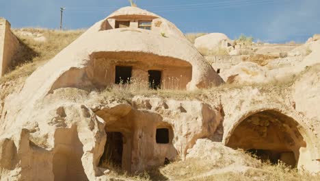 Arquitectura-Turca-única-Casa-De-Roca-Estilo-De-Vida-Cueva