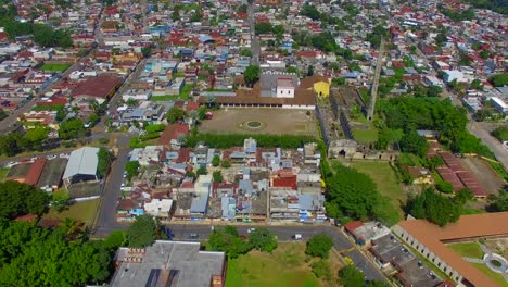 beautiful-aerial-view-with-drone-of-the-exhacienda-San-Francisco-Toxpan-on-the-city-of-Cordoba,-Veracruz,-Mexico