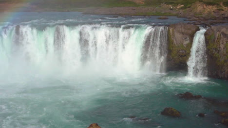 Slow-motion-shot-of-the-Godafoss-waterfall-in-north-Iceland.