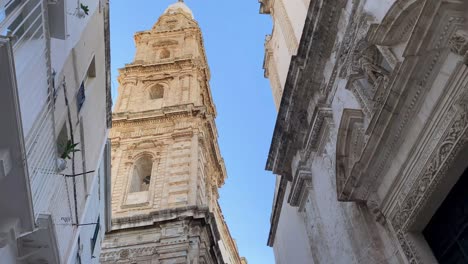The-cinematic-appearance-of-Bari,-Italy's-ancient-and-magnificent-tower,-is-truly-remarkable