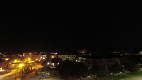 Time-lapse-of-city-at-night-to-morning