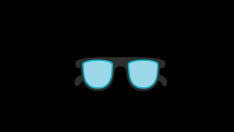 sun-glasses-icon-concept-loop-animation-video-with-alpha-channel