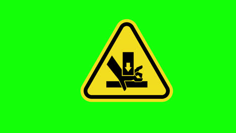 A-yellow-triangle-warning-Caution-Hand-Crush-Sign-icon-concept-animation-with-alpha-channel