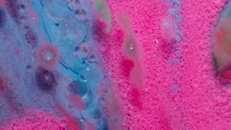 Fondo-De-Temas-De-Papel-Tapiz-De-Superficie-De-Burbujas-Azules-Rosadas-Coloridas,-Concepto-De-Universo-Espacial-Multicolor