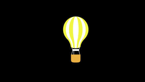 hot-air-balloon-icon-flying-floating-in-the-sky-concept-animation-with-alpha-channel