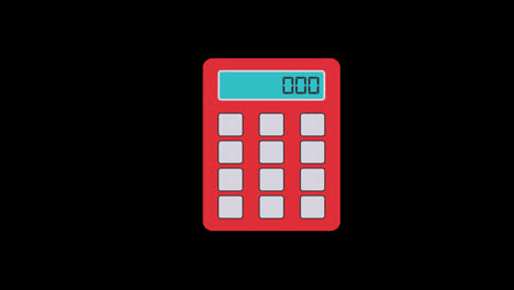 Una-Calculadora-Con-Botones-Icono-Concepto-Bucle-Animación-Vídeo-Con-Canal-Alfa