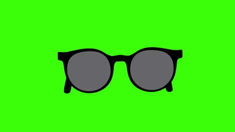 sun-glasses-icon-concept-loop-animation-video-with-alpha-channel