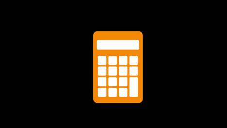 A-calculator-with-buttons-icon-concept-loop-animation-video-with-alpha-channel