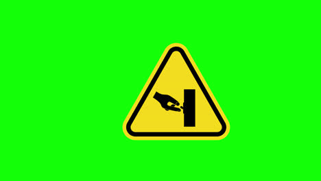 Un-Triángulo-Amarillo-Advertencia-Precaución-Apagar-Icono-De-Signo-Animación-Conceptual-Con-Canal-Alfa