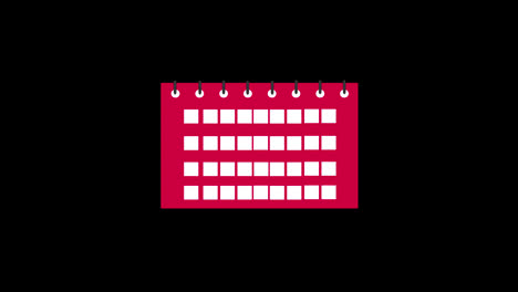 Animación-Del-Concepto-De-Icono-De-Calendario-De-Fecha-Con-Canal-Alfa