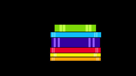 textbook-stack-icon-concept-loop-animation-video-with-alpha-channel