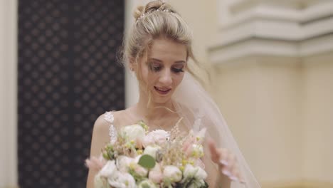 Beautiful-and-lovely-bride.-Pretty-and-well-groomed-woman.-Slow-motion