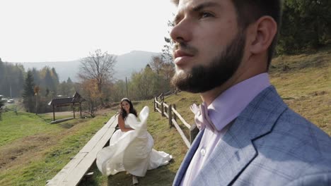 Wedding-couple.-Lovely-groom-and-bride.-Happy-family.-Man-and-woman-in-love