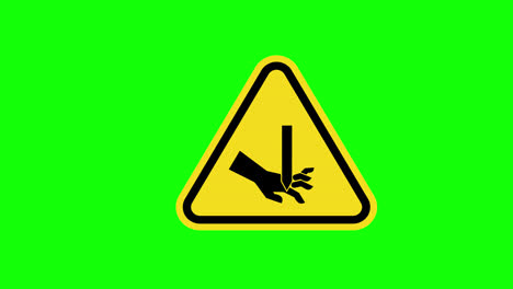 A-yellow-triangle-warning-Caution-Hand-Crush-Sign-icon-concept-animation-with-alpha-channel