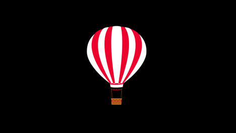 hot-air-balloon-icon-flying-floating-in-the-sky-concept-animation-with-alpha-channel