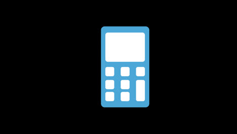A-calculator-with-buttons-icon-concept-loop-animation-video-with-alpha-channel