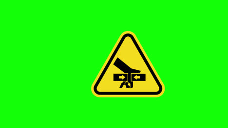 A-yellow-triangle-warning-Caution-Hand-Crush-Sign-icon-concept-animation-with-alpha-channel