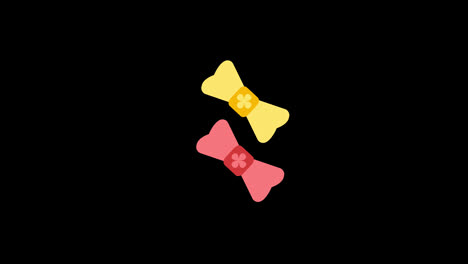 Zwei-Schleifen-Mit-Einem-Blumensymbol-Konzept-Loop-Animationsvideo-Mit-Alphakanal