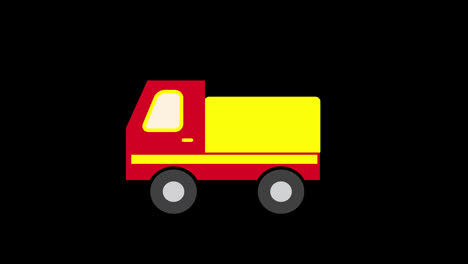 cargo-truck-car-icon-Animation.-Vehicle-loop-animation-with-alpha-channel