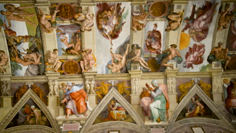 Techo-De-La-Capilla-Sixtina-En-La-Ciudad-Del-Vaticano