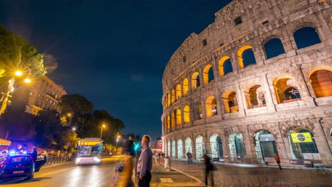 Lapso-De-Tiempo-Del-Coliseo-De-Roma-En-Italia