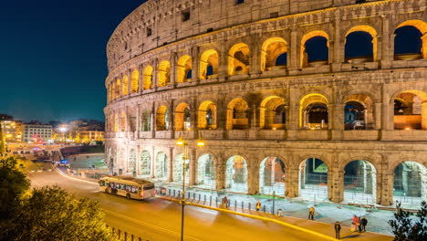 Lapso-De-Tiempo-Del-Coliseo-De-Roma-En-Italia