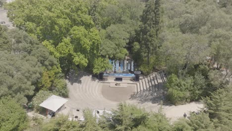 Lisbon,-Portugal---The-Keil-do-Amaral-Amphitheater-Viewed-in-Daylight---Drone-Orbit-Shot