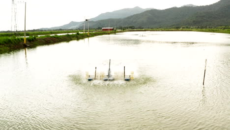 Toma-Panorámica-De-Drones-De-Piscinas-De-Cultivo-De-Camarón.